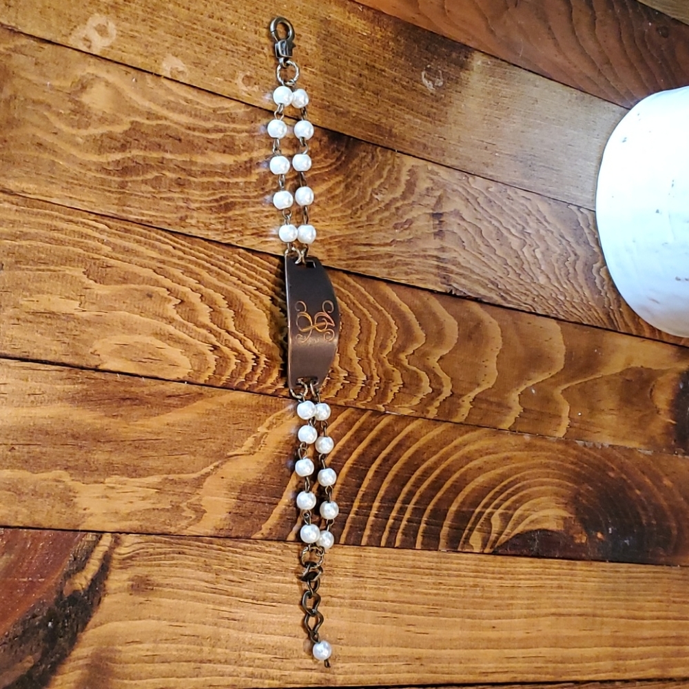 Monogram "J" Pearl Bracelet
